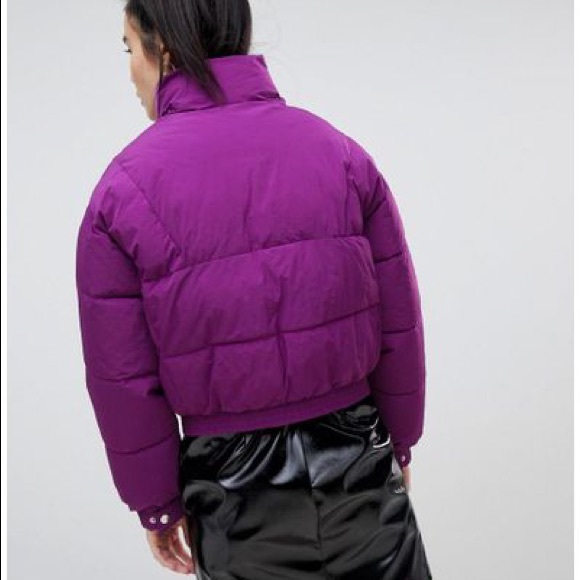 Pullbear Purple Puffer Jacket 